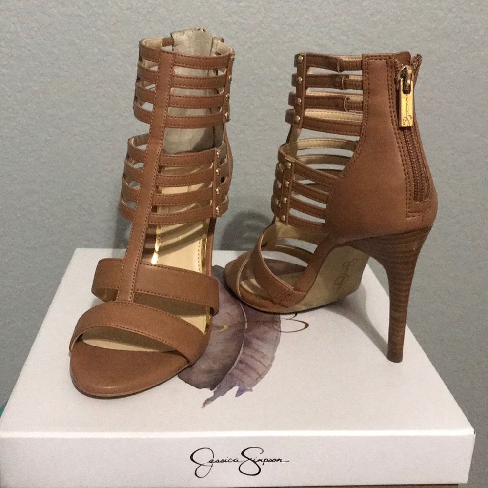 new tan high heels